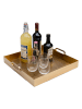 Kare Tablett "Serpente" in Gold - (L)42 x (B)41 cm