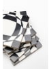 Kare 7-delige onderzetterset "Miracle" zwart/wit - (B)12 x (H)6 x (D)12 cm