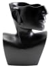 Kare Vase "Rostro Side" in Schwarz - (H)27 cm