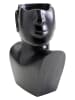 Kare Vase "Rostro Side" in Schwarz - (H)27 cm