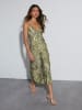 Milan Kiss Jurk kaki/wit