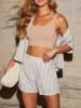 LA Angels Shorts in Hellgrau/ Creme