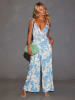 LA Angels Jumpsuit in Hellblau/ Creme