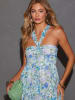 LA Angels Kleid in Blau/ Creme