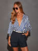 LA Angels Bluse in Dunkelblau/ Creme
