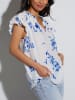 LA Angels Bluse in Creme/ Blau