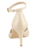 Heine Leren pumps met riempje beige