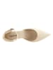 Heine Leren pumps met riempje beige