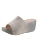 Heine Leder-Keilpantoletten in Beige