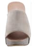 Heine Leder-Keilpantoletten in Beige