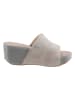 Heine Leder-Keilpantoletten in Beige