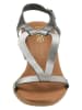 Heine Leder-Sandaletten in Silber