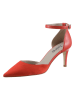 Heine Leren pumps met riempje rood