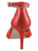 Heine Leder-Riemchenpumps in Rot