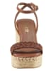 Heine Leren sleehaksandalen bruin