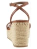 Heine Leren sleehaksandalen bruin