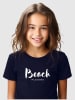 WOOOP Koszulka "Beach please" w kolorze granatowym