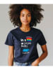 WOOOP Koszulka "Be a rainbow" w kolorze granatowym