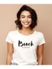 WOOOP Koszulka "Beach please" w kolorze białym