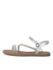 Tamaris Leren sandalen zilverkleurig