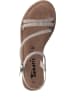 Tamaris Leren sandalen zilverkleurig