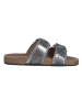s.Oliver Leder-Pantoletten in Silber