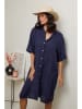 Le Monde du Lin Leinen-Kleid in Dunkelblau