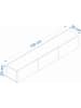 Evila TV-Regal "West" in Anthrazit - (B)150 x (H)30 x (T)32 cm