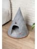 Evila Katzenbett "Cathomel" in Hellgrau - (B)50 x (H)60 x (T)50 cm
