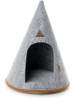 Evila Katzenbett "Cathomel" in Hellgrau - (B)50 x (H)60 x (T)50 cm