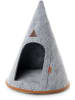 Evila Katzenbett "Cathomel" in Hellgrau - (B)50 x (H)60 x (T)50 cm