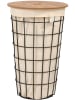 Evila Wäschekorb "Hazel" in Schwarz/ Hellbraun - (B)38,5 x (H)59,5 cm