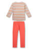 Sanetta Pyjama in Orange/ Grau