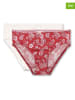 Sanetta 2-delige set: slips rood/wit