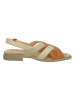 Think! Leder-Sandalen in Beige/ Hellbraun