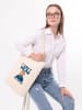 BAGmori Schultertasche in Creme - (B)35 x (H)40 x (T)8 cm