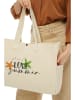 BAGmori Schultertasche in Creme - (B)50 x (H)36 x (T)12 cm