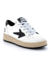 Primigi Leder-Sneakers in Weiß/ Schwarz