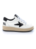 Primigi Leder-Sneakers in Weiß/ Schwarz