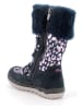 Primigi Leder-Winterstiefel in Dunkelblau/ Rosa