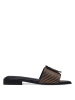 Marco Tozzi Slippers zwart/lichtbruin