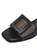 Marco Tozzi Slippers zwart/lichtbruin