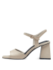 Marco Tozzi Leder-Sandaletten in Creme