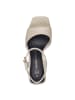 Marco Tozzi Leder-Sandaletten in Creme