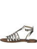 Marco Tozzi Leren sandalen zilverkleurig