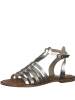 Marco Tozzi Leren sandalen zilverkleurig