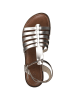 Marco Tozzi Leder-Sandalen in Silber