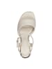 Marco Tozzi Sandały w kolorze białym na obcasie
