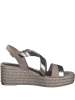Marco Tozzi Keilsandaletten in Beige/ Silber