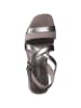 Marco Tozzi Keilsandaletten in Beige/ Silber